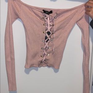 Off shoulder crop top